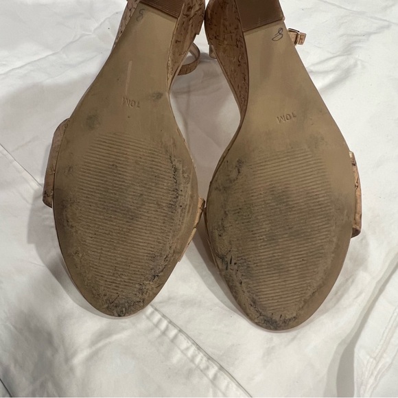 Lilly Pulitzer size 10 Bridgette Wedge cork gold ankle strap sandals dress shoe - Picture 15 of 16